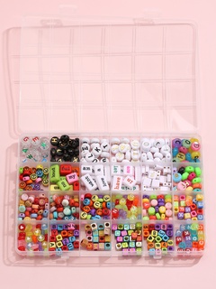 24 Gitterfarbe Buchstabenperlen Materialbox Set DIY Materialbox Materialpaket