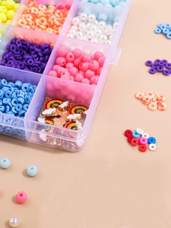 12 grid DIY jewelry accessories set candy color beads rainbow DIY material box DIY material box