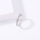 European and American crossborder simple shines zirconium retro creative knotted ring fashion ringpicture12