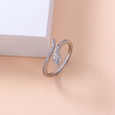 European and American Foreign Trade CrossBorder Fashion Personality Affordable Luxury Exquisite OpenEnd Zircon Ring Simple Temperamental AllMatch Index Finger Ringpicture12
