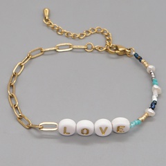 Go2boho Cross-Border 21 New Miyuki Bead Freshwater Shaped Pearl Stainless Steel Woven Beach Style Small Bracelet