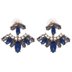 new European and American personality diamond female flower shape geometric earrings wholesale