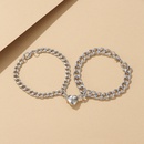 European and American new personality magnet heartshaped bracelet retro round couple braceletspicture10