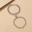 European and American new personality magnet heartshaped bracelet retro round couple braceletspicture13