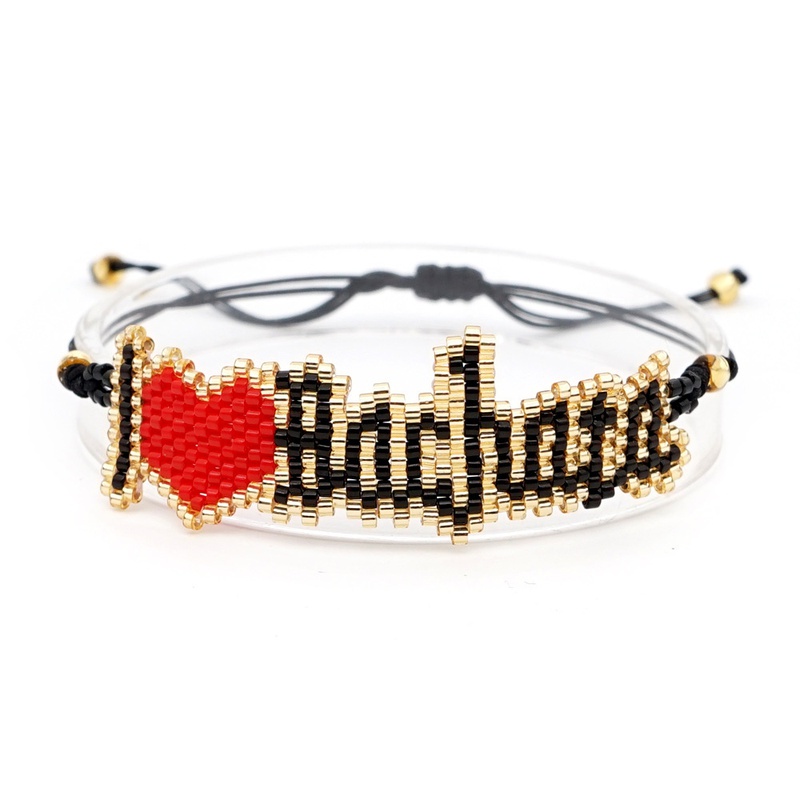 fashion jewelry Miyuki rice beads handwoven love letters friendship rope small bracelet female