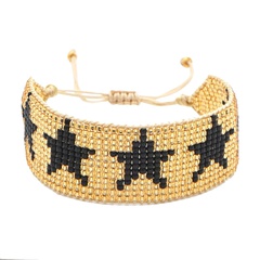 European and American Internet Hot Fashion Personality MGB Bead Hand-Woven Pentagram Wide Small Bracelet for Women One Piece Dropshipping