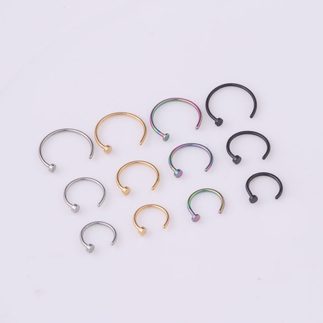 Single Popular piercing medical stainless steel nose nail  NHEN263952's discount tags