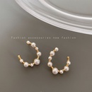 Fashion cshaped pearl earrings 2021 new new trendy niche personality earrings female highend light luxury ear jewelrypicture9