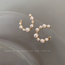Fashion cshaped pearl earrings 2021 new new trendy niche personality earrings female highend light luxury ear jewelrypicture10