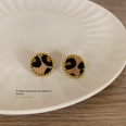Autumn and winter leopard print plush round retro earringspicture16