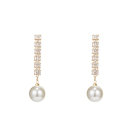 retro temperament diamond long tassel pearl pendant earringspicture14