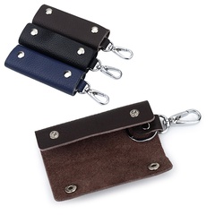 wholesale first layer cowhide door lock key bag multifunctional men's retro gift key bag