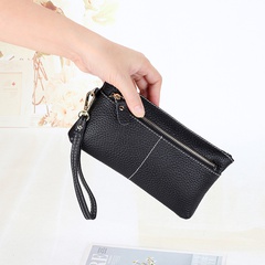 Leather clutch bag female 2021 new long coin purse large-capacity clutch bag wholesale