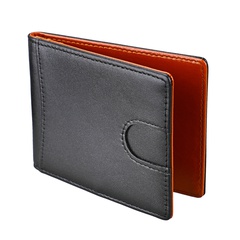 anti-theft brushed leather dollar bill wallet compact mini small wallet