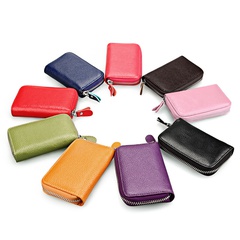 new leather card case card holder card case multi-color optional anti-theft leather wallet