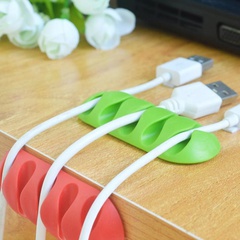 Five-hole cable holder multi-hole cable organizer desktop cable clamp