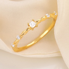 inlaid zircon garland ring personality light luxury niche design fashion index finger ring tide