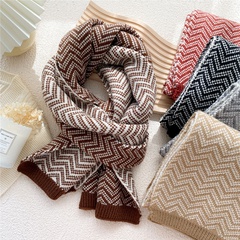 Double-sided scarf keep warm in autumn and winter Korea all-match fashion long knitted bib