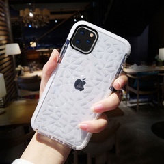 Suitable for iphone11promax diamond XS transparent solid color anti-fall protective cover new