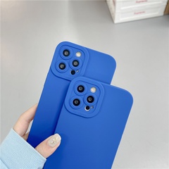 Klein blau einfache einfarbige Softshell Apple 12 13Pro max Handyhülle Großhandel