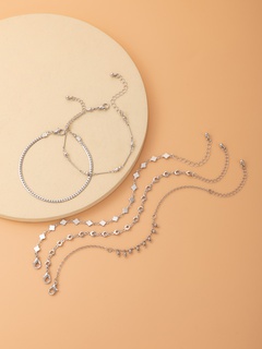 2021 new jewelry silver star bracelet five-piece geometric bracelet set
