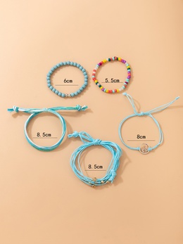 new jewelry Bohemian style color rice beads fivepiece bracelet braided rope bracelet setpicture12