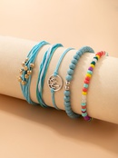 nouveaux bijoux de style bohme couleur perles de riz bracelet cinq pices bracelet en corde tresse ensemblepicture14