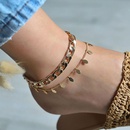 jewelry punk alloy hollow anklet 2piece set buckle simple pendant foot ornament setpicture10