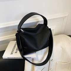 Handbag Fashion Wide Shoulder Strap One Shoulder Atmospheric Retro Bag 2021 New Fall Large Capacity Pure Color Messenger Bag