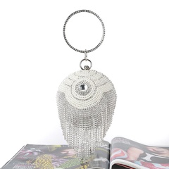 neue diamantbesetzte handgemachte perlenbesetzte Banketttasche kugelförmige Handtasche Großhandel