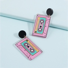 personality tape exaggerated funny earrings