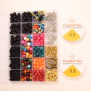 natural stone jewelry accessories 24 grid beaded bracelet earrings volcanic stone alloy jewelry material setpicture10