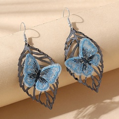 Korean version of creative resin butterfly earrings wholesale
