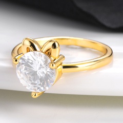 Cross-Border New Arrival Simple Women's Zircon Ring Ins Style Niche Ring Rings Rhinestones Personalized Ring Generation Hair
