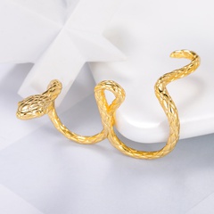 European and American style trend design sense snake-shaped winding ring zodiac ring wholesale