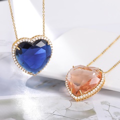 heart-shaped crystal zircon necklace heart of the sea jewelry