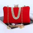 European and American dinner bag Ushaped diamondstudded clutch bag largecapacity banquet bagpicture15