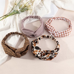 Korean elastic headband wild face wash beam leopard print headband hair accessories