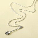 new simple crown mini tea spoon pendant creative personality retro spoon pendant necklacepicture8
