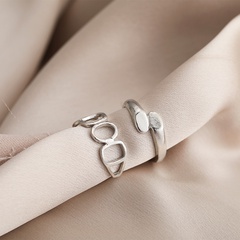 INS Trendy Light Luxury Minority Design Opening Adjustable Knuckle Ring Creative Geometry Chain Ring Index Finger Ring