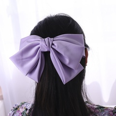 simple satin bow hairpin hairpin wholesale back head clip net red hair accessory