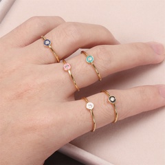 European and American drip ring 2021 new trendy simple zircon copper tail ring wholesale