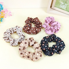 Korean autumn and winter smiley face flower hair ring new love points hairdressing rope ball hair accessories