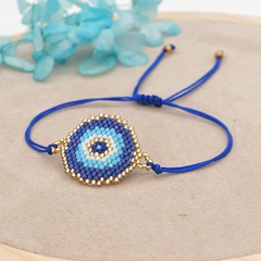 Miyuki Reisperlen gewebt blaue Augen Perlenarmband einfache Mode ethnischen Stil Stapeln Armband Schmuck