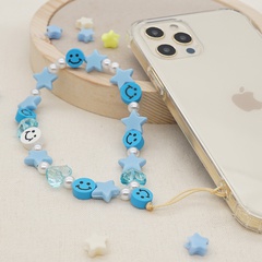 Bohemian style bracelet blue creative personality soft ceramic star mobile phone chain wholesale
