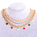 Creative Multilayer Necklace Set Color Alloy Love Pendant Stacking Sweater Chainpicture11