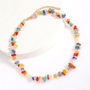 bohemian style stone necklace personality colored gravel pearl beads string clavicle chainpicture14