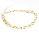 European and American punk style metal chain clavicle chain pearl woven hollow twisted sweater chainpicture17