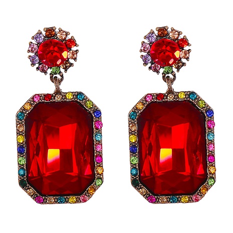 new alloy diamond geometric earrings super flash earrings's discount tags