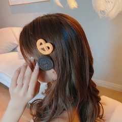 Girly cute cookie cookie simulation food hairpin female personality funny headdress bangs clip Oreo hairpin